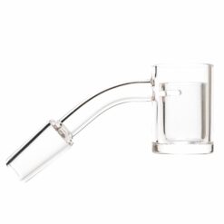 Shop Shooters - 25mm Flat Top Quartz Banger & Slitted Insert - 14mm Male 45º in australian