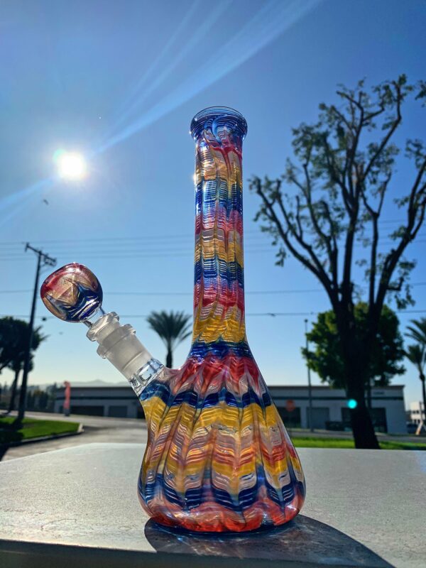 Shop 10" Psychedelic Drip Beaker Bong in australian