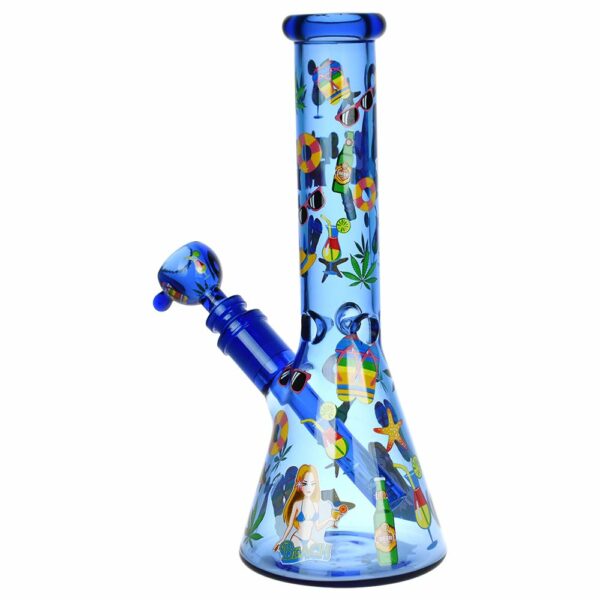 Shop Spring Break Glass Beaker Water Pipe | 10" | 14mm F in australian