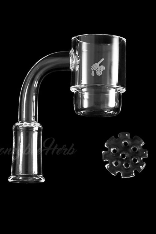 Shop Honeybee Herb Honey Disc Deep Dish Quartz Banger - Yellow Line in australian