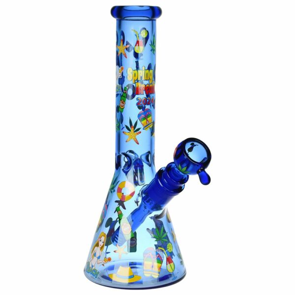 Shop Spring Break Glass Beaker Water Pipe | 10" | 14mm F in australian