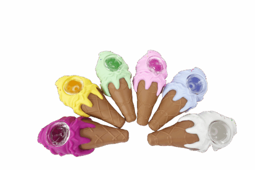 Shop Silicone Ice Cream Cone Hand Pipe in australian