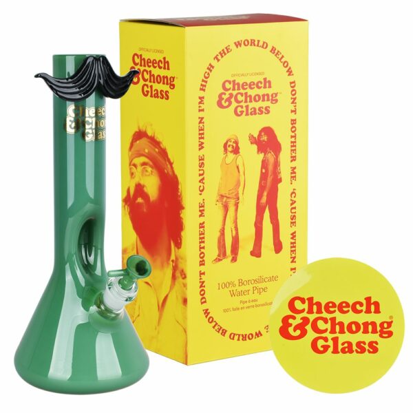 Shop Cheech & Chong Glass Moustache Ride Beaker Bong | 12" | 14mm F in australian