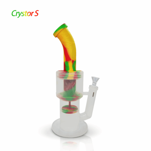 Shop Waxmaid Crystor S Transparent Silicone Glass Water Pipe With Ice Catcher in australian