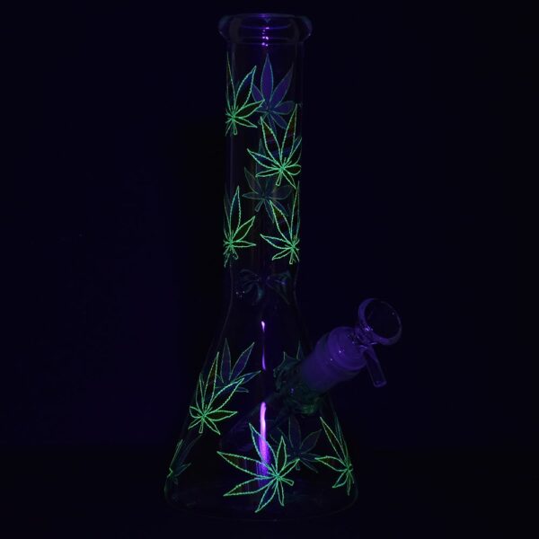 Shop Turn On Your Hemp Lights Beaker Glass Water Pipe - 9.75" in australian