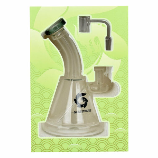 Shop Glass House Bent Neck Glass Dab Rig - 6.75" / 14mm F / Colors Vary in australian