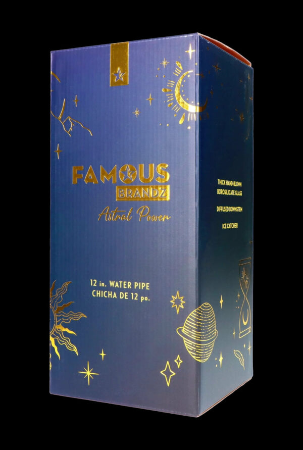 Shop Famous Design- Astral Power Beaker Water Pipe -Transparent Black-12in in australian