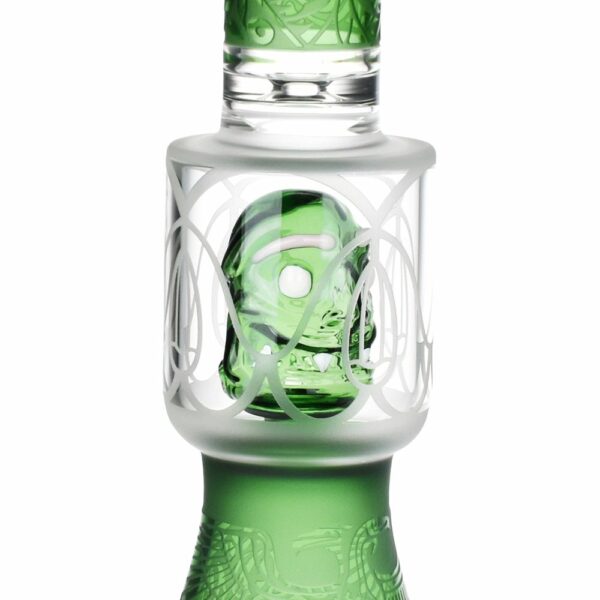 Shop Nekhbet And Friend Etched Beaker Glass Water Pipe - 15" / 14mm F / Colors Vary in australian