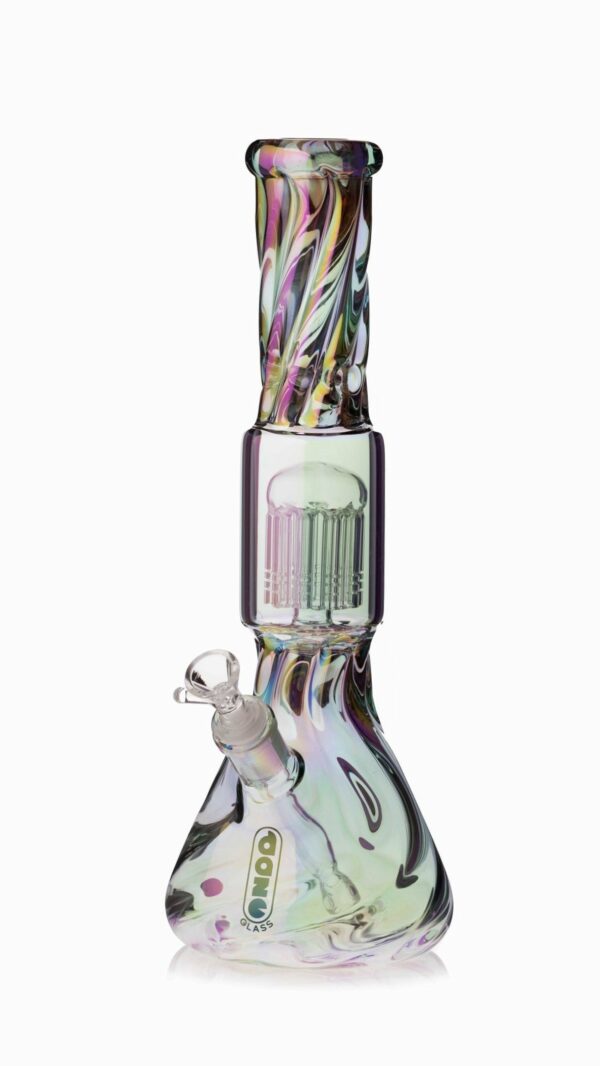 Shop 14 Inch Iridescent Spiral Arm Perc Glass Water Pipe in australian