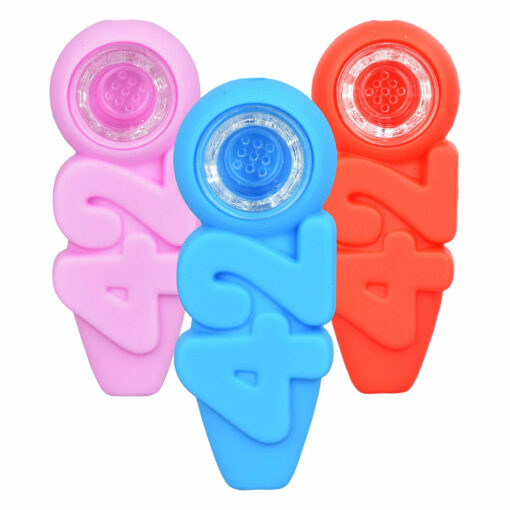 Shop 420 Silicone Hand Pipe 5-Pack in australian