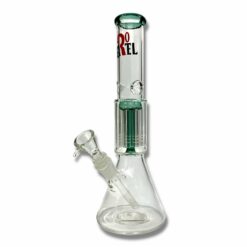 Shop 420 Cartel Beaker Bong with Tree perc 30cm Green in australian