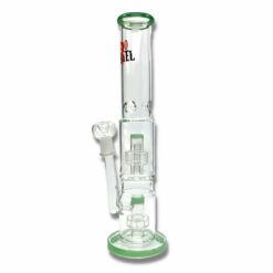 Shop 420 Cartel Missile Glass Bong Double Perc 35cm Green in australian