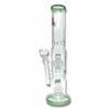 Shop 420 Cartel Missile Glass Bong Double Perc 35cm Green in australian