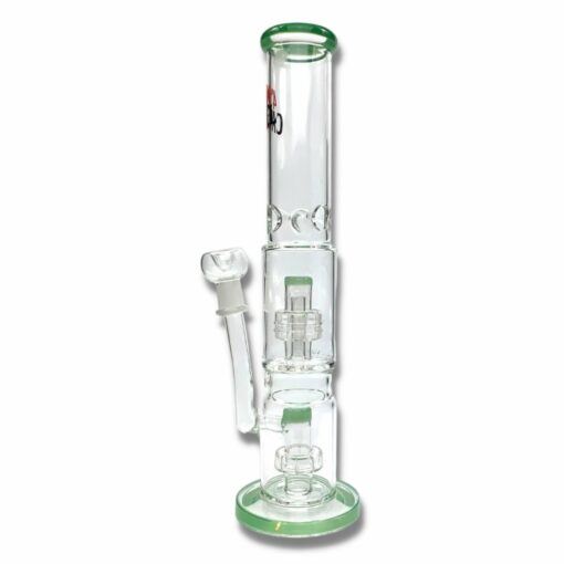 Shop 420 Cartel Missile Glass Bong Double Perc 35cm Green in australian