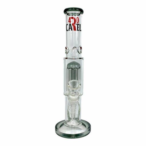 Shop 420 Cartel Tree Perc Straight Shooter Bong 30cm Ash Green in australian