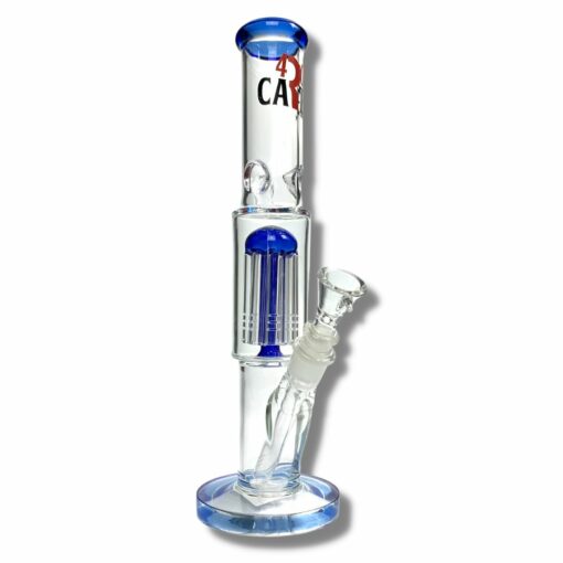Shop 420 Cartel Tree Perc Straight Shooter Bong 30cm Blue in australian