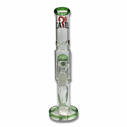 Shop 420 Cartel Tree Perc Straight Shooter Bong 30cm Green in australian