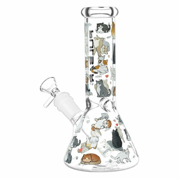 Shop Kitten Corral Beaker Glass Water Pipe - 7.75" in australian