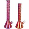 Shop Red Spiral Neck Glass Beaker Water Pipe | 14mm F in australian