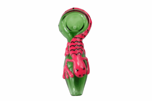 Shop Pink Lizard Glass Spoon Pipe in australian