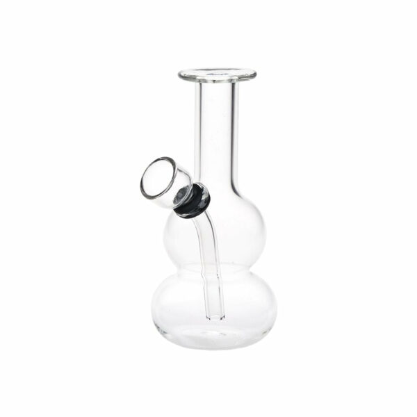 Shop Itty Bitty Double Bubble Glass Water Pipe - 4.75" / Clear in australian