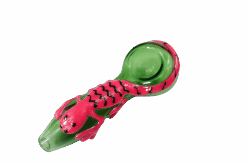Shop Pink Lizard Glass Spoon Pipe in australian
