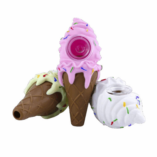 Shop Silicone Ice Cream Cone Hand Pipe in australian
