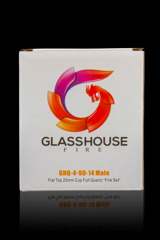 Shop Glasshouse Flat Top Quartz Banger - Fire Set in australian