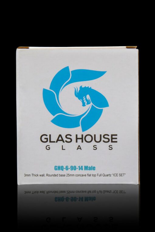 Shop Glasshouse Concave Flat Top Full Quartz Banger - Ice Set in australian