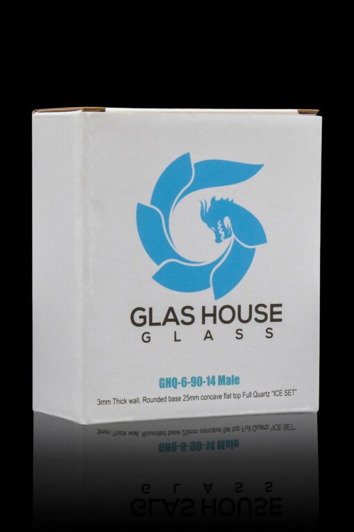 Shop Glasshouse Concave Flat Top Full Quartz Banger - Ice Set in australian