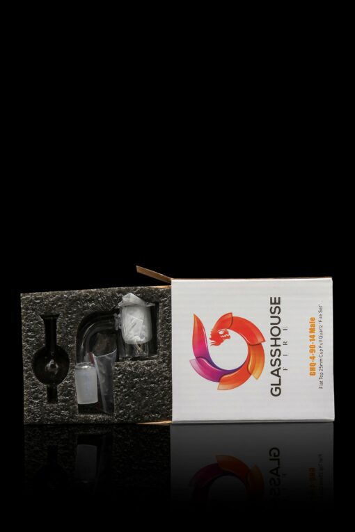 Shop Glasshouse Flat Top Quartz Banger - Fire Set in australian