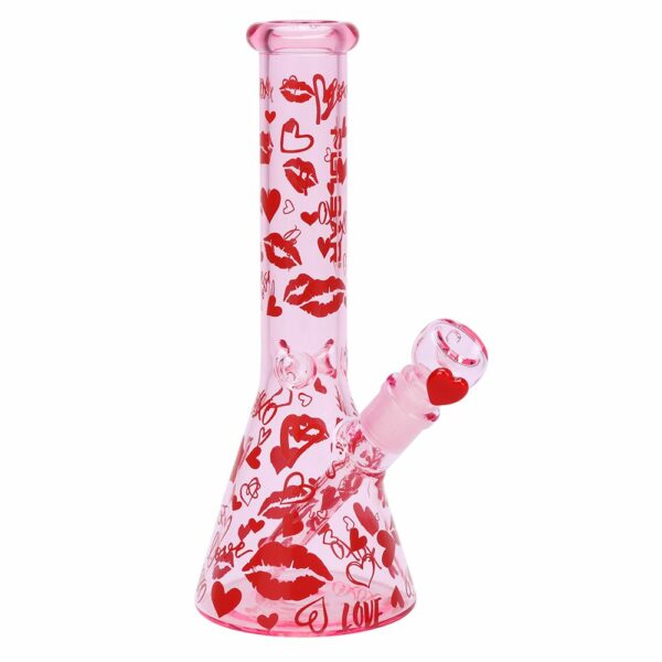 Shop Valentine's XOXO Glass Beaker Water Pipe & Hand Pipe Set - 10" / 14mm F in australian