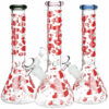 Shop Hearts and Kisses Glass Beaker Water Pipe - 9.75" / 14mm F / Colors Vary in australian
