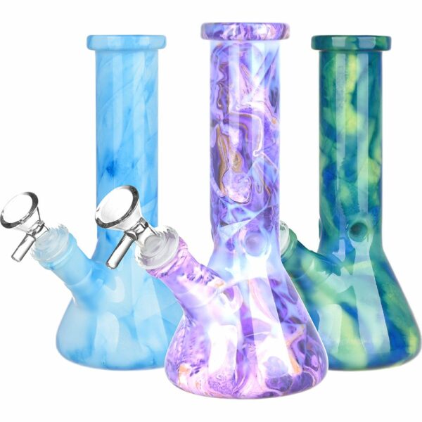 Shop Marbled Glass Beaker Water Pipe | 14mm F in australian