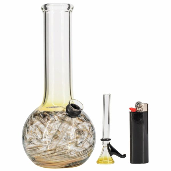 Shop Raked Tiger Stripe Accented Beaker Bong 8" in australian