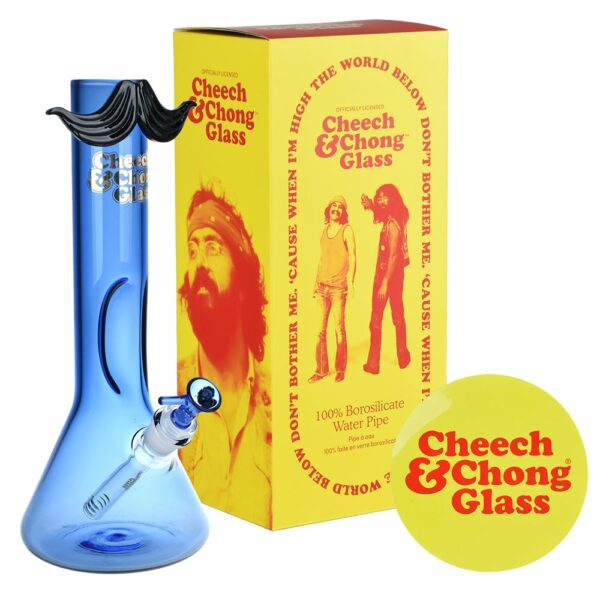 Shop Cheech & Chong Glass Moustache Ride Beaker Bong | 12" | 14mm F in australian