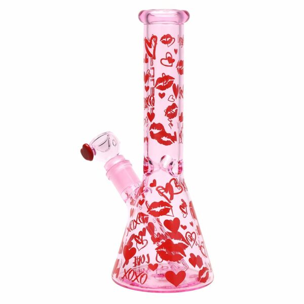 Shop Valentine's XOXO Glass Beaker Water Pipe & Hand Pipe Set - 10" / 14mm F in australian