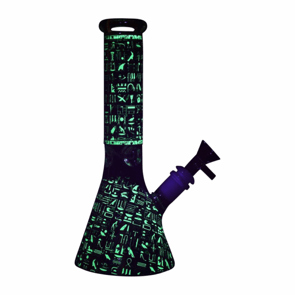 Shop Ancient Symbols Glow in the Dark Water Pipe in australian