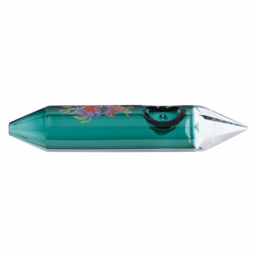 Shop Famous Design Floral Lush Crystal Hand Pipe - 5in in australian