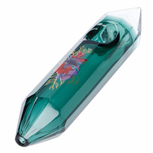 Shop Famous Design Floral Lush Crystal Hand Pipe - 5in in australian