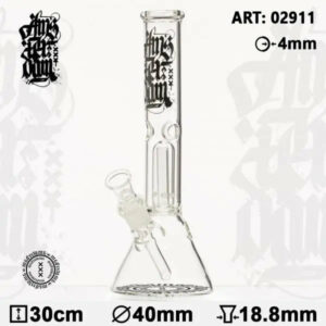 Shop 12" Clear Glass Water Pipe w/ Dome Perc in australian