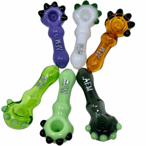 Shop Spikey Color Glass Hand Pipe in australian