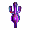 Shop Psychedelic Cactus UV Glow Bubble Carb Cap in australian