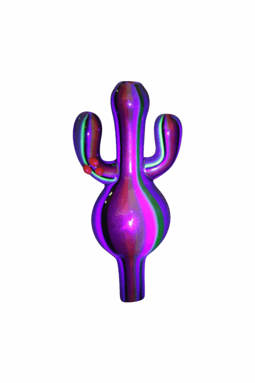 Shop Psychedelic Cactus UV Glow Bubble Carb Cap in australian