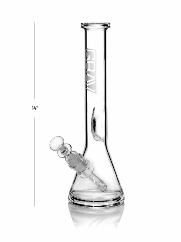 Shop GRAV® Medium, Clear Beaker Base Water Pipe in australian