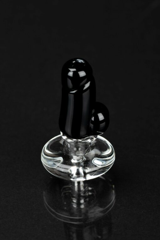Shop Empire Glassworks Black Phallus Puffco Peak Carb Cap in australian