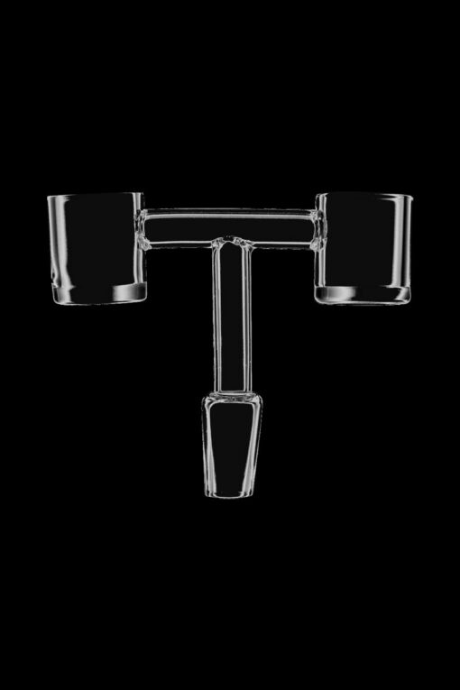 Shop Double Barrel Dual Quartz Banger - 14.5mm Male in australian