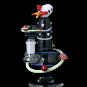 Shop Empire Glassworks Rocket Ship Worked Mini Rig with Dichroic Accents in australian