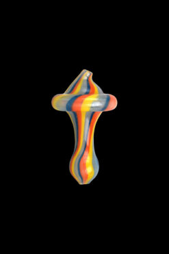Shop Rainbow Glass Elongated Nipple Carb Cap in australian