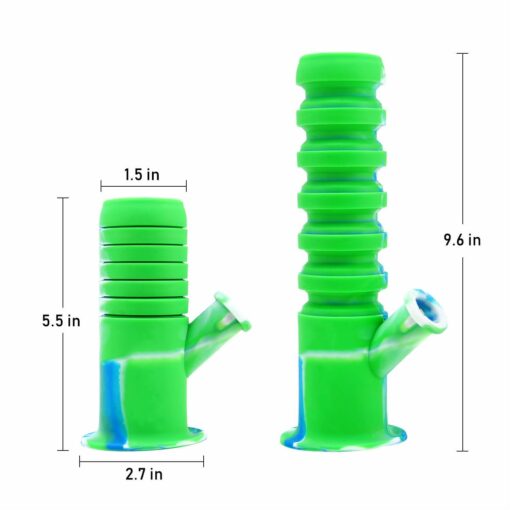 Shop PILOT DIARY Collapsible Silicone Bong 9.6" - Portable, Adjustable & Magnet Secured in australian